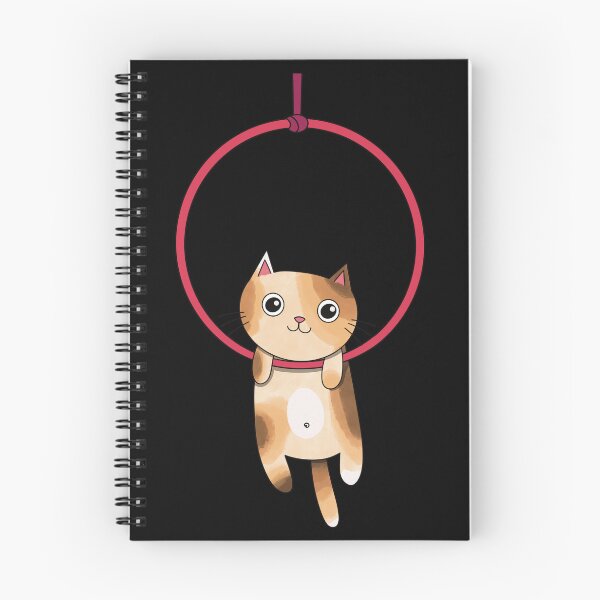 Item preview, Cute Tabby Cat on Aerial Hoop | Adorable Circus Kitty designed and sold by Becky-Poppins.