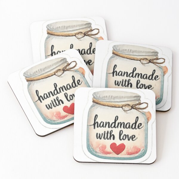 Item preview, Handmade with Love - Glass Jar Craft Label designed and sold by sadedream.