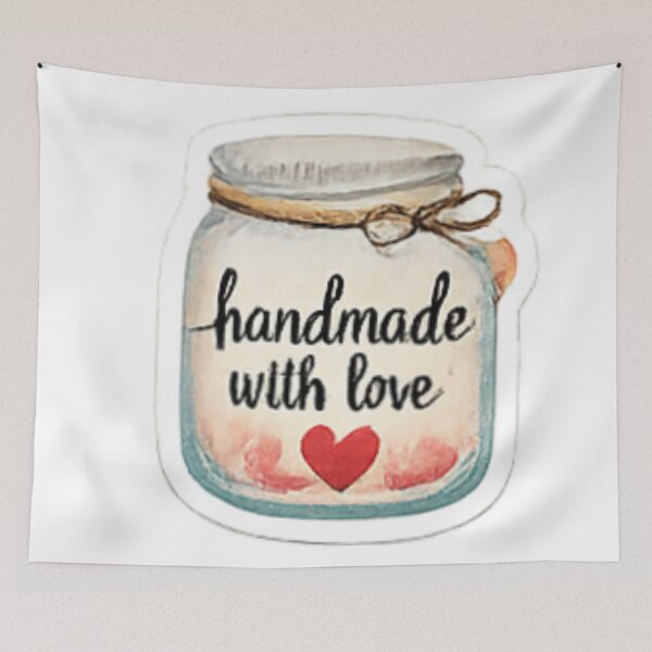 Item preview, Handmade with Love - Glass Jar Craft Label designed and sold by sadedream.
