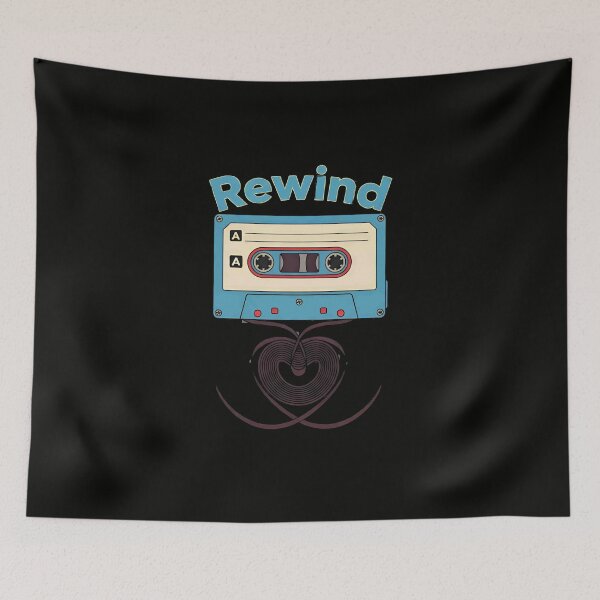 Item preview, REWIND - Retro Cassette Tape  Vintage 90s designed and sold by Zazz Lee.