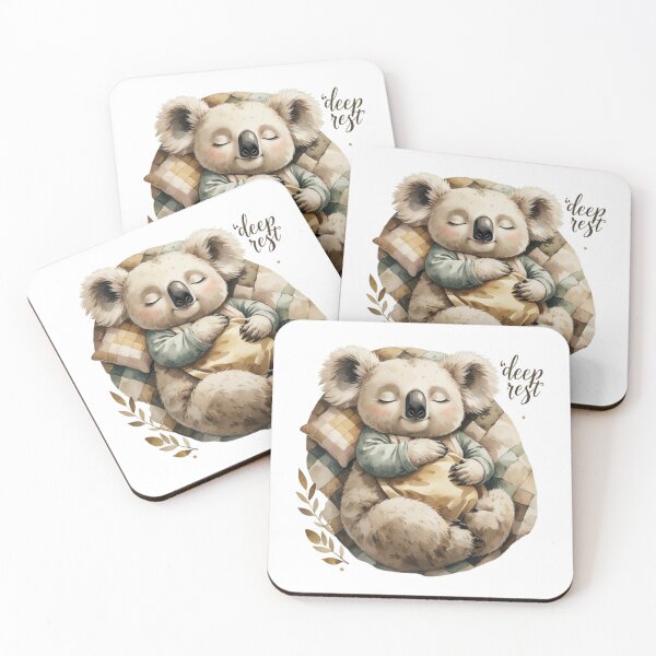 Item preview, Deep Rest Cute Vintage Koala Woodland Animal Nursery Art designed and sold by AQUILAKREO.