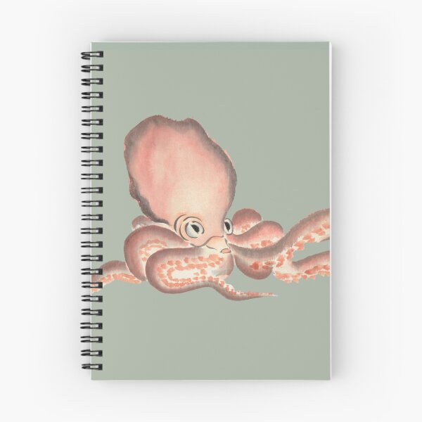 Item preview, Japanese Animal Art - Octopus - Modern Ukiyo-e - Japandi, Sage Green designed and sold by Black Swallow.