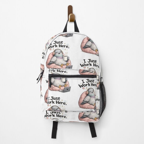 Item preview, I Just Work Here Pigeon Sticker | Funny Office Bird Meme designed and sold by Doodle ⭐⭐⭐⭐⭐.