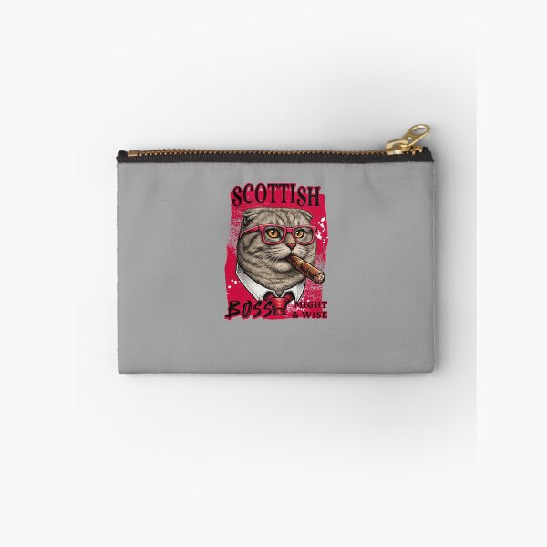 Item preview, Scottish Fold Boss Design – Funny Scottish Fold Cat with Cigar Mafia Style designed and sold by PixelsPaws.