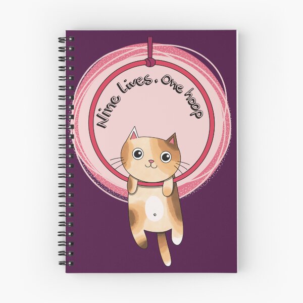 Item preview, Nine Lives, One Hoop | Funny Aerial Hoop Cat Design designed and sold by Becky-Poppins.