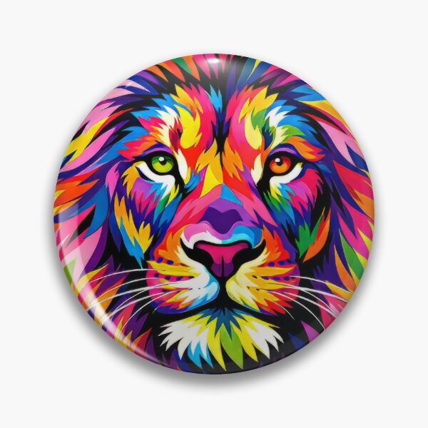 Item preview, colorful lion's head designed and sold by karlosss.