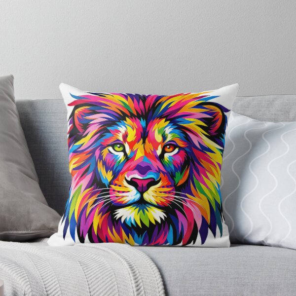 Item preview, colorful lion's head designed and sold by karlosss.