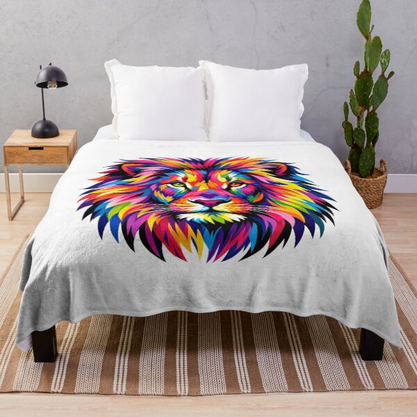 Item preview, colorful lion's head designed and sold by karlosss.