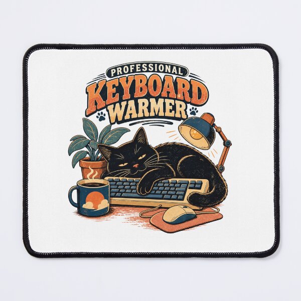 Item preview, Professional Keyboard Warmer – Funny Black Cat Shirt designed and sold by Ashley critters.