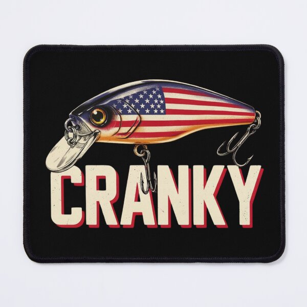 Item preview, Cranky USA Flag Funny Crankbait Fishing Lure Fathers Day designed and sold by Dabbing Turtle Designs.