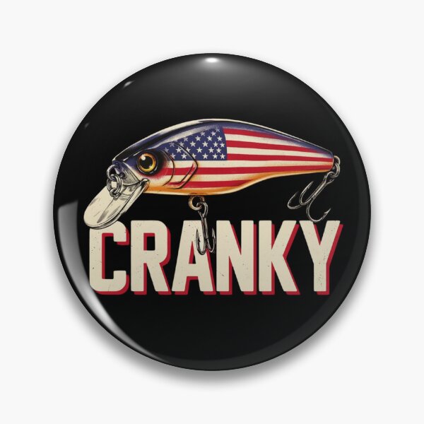 Item preview, Cranky USA Flag Funny Crankbait Fishing Lure Fathers Day designed and sold by Dabbing Turtle Designs.