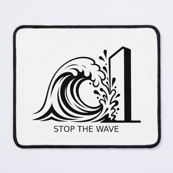 Item preview, Stop the Wave- Minimalist Ocean Wave Against Wall Design designed and sold by Buli89.