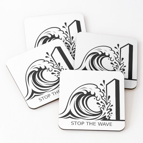 Item preview, Stop the Wave- Minimalist Ocean Wave Against Wall Design designed and sold by Buli89.