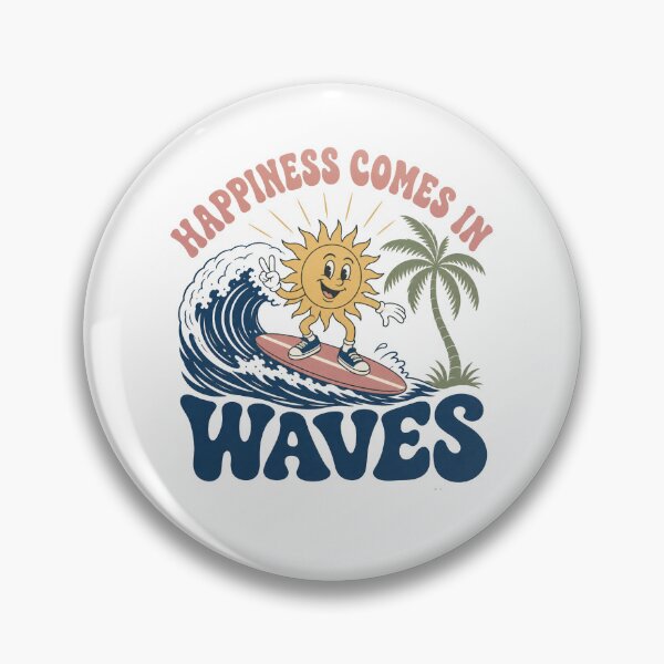 Item preview, Happiness Comes In Waves designed and sold by GrooveAndGlow.