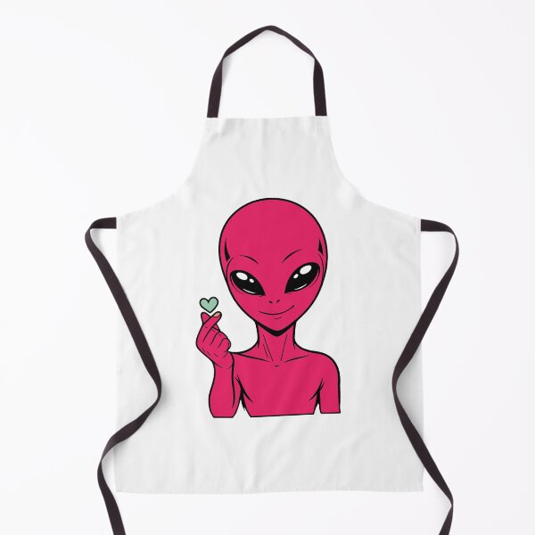 Item preview, Alien Finger Heart – Cute Space Alien Love Gesture Sticker designed and sold by The-Visitors.