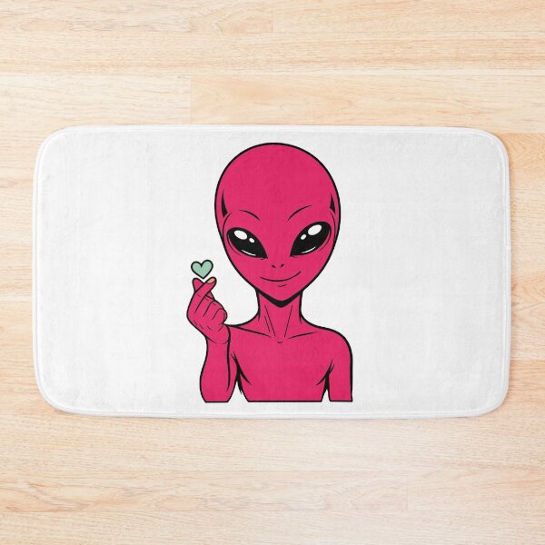 Item preview, Alien Finger Heart – Cute Space Alien Love Gesture Sticker designed and sold by The-Visitors.