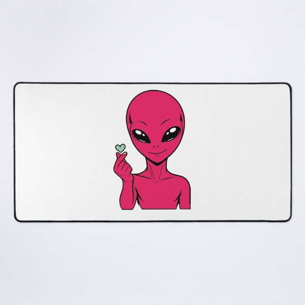 Item preview, Alien Finger Heart – Cute Space Alien Love Gesture Sticker designed and sold by The-Visitors.
