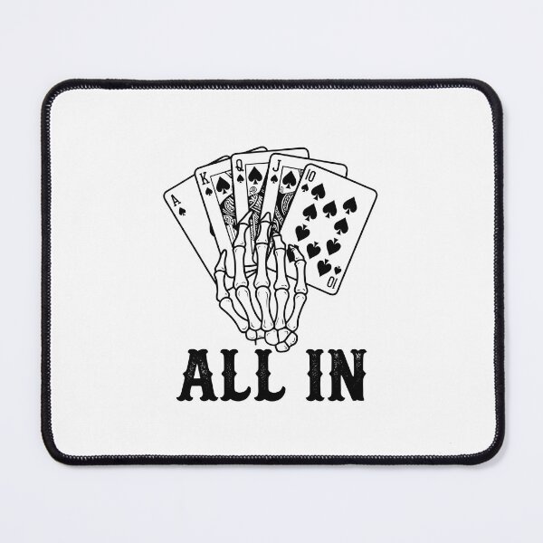 Item preview, ALL IN - Skeleton Hand Royal Flush Poker designed and sold by Zazz Lee.