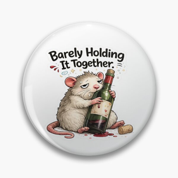 Item preview, Barely Holding It Together Rat Sticker | Funny Chaos Rat Meme designed and sold by Doodle ⭐⭐⭐⭐⭐.