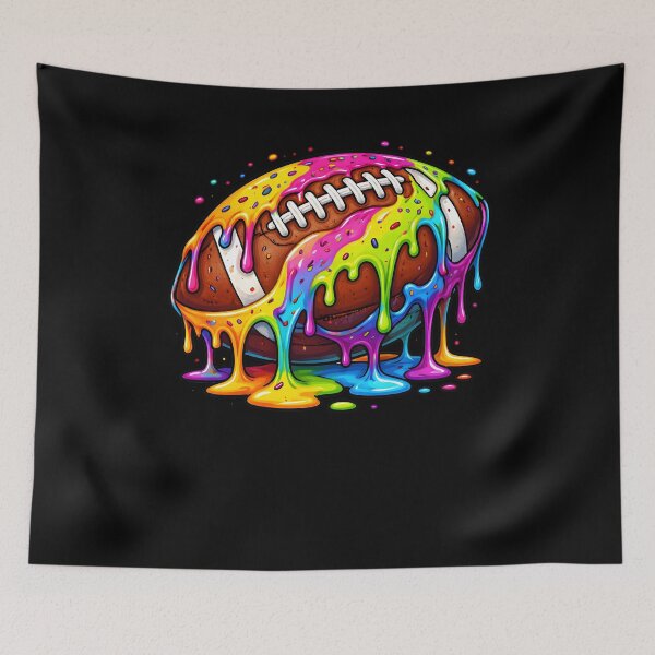 Item preview, Football Drip Art - Rainbow Splash Football Shirt designed and sold by ayion.