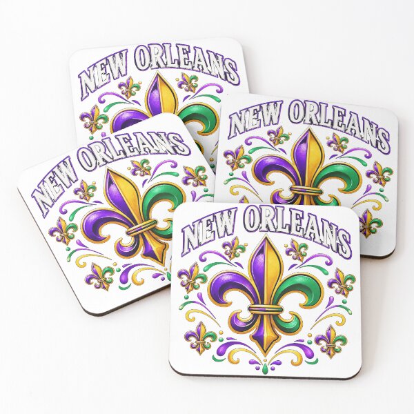Item preview, New Orleans Fleur-de-Lis Mardi Gras designed and sold by WHConwayDesigns.