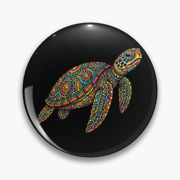 Item preview, Graceful Sea Turtle Swimming | Colorful Ocean Wildlife Art designed and sold by Zaru Zentangle Studio.