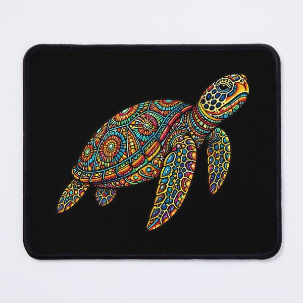 Item preview, Graceful Sea Turtle Swimming | Colorful Ocean Wildlife Art designed and sold by Zaru Zentangle Studio.