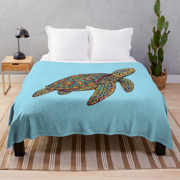 Item preview, Graceful Sea Turtle Swimming | Colorful Ocean Wildlife Art designed and sold by Zaru Zentangle Studio.