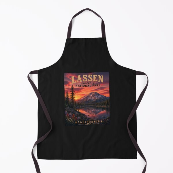 Item preview, Lassen Volcanic National Park Poster | California Vintage Travel Poster | Hidden Bigfoot Mountain Art designed and sold by Swanny's Custom T-shirt and Gift Designs.