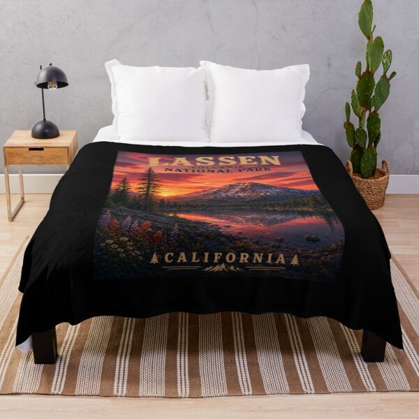 Item preview, Lassen Volcanic National Park Poster | California Vintage Travel Poster | Hidden Bigfoot Mountain Art designed and sold by Swanny's Custom T-shirt and Gift Designs.