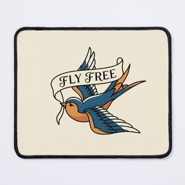 Item preview, FLY FREE - Vintage Swallow Bird American Traditional designed and sold by Zazz Lee.