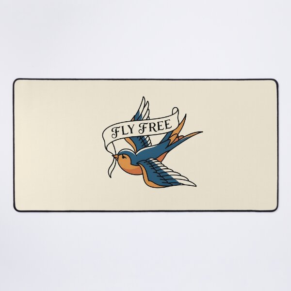 Item preview, FLY FREE - Vintage Swallow Bird American Traditional designed and sold by Zazz Lee.