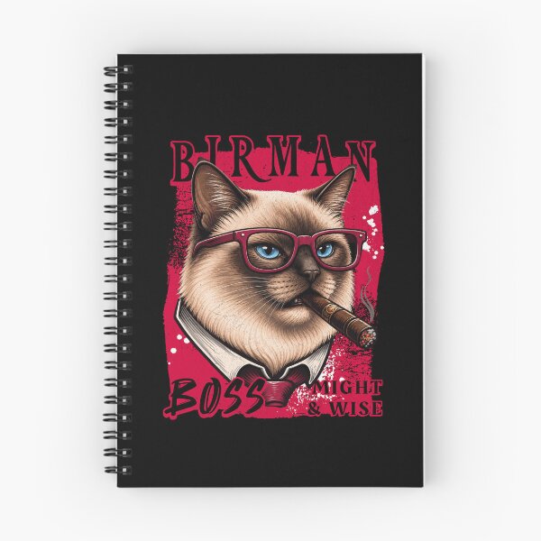 Item preview, Birman Cat Boss Design – Funny Birman Cat with Cigar Mafia Style designed and sold by PixelsPaws.