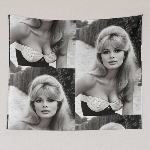 Item preview, Cinema - Iconic French Actress, 1960s Glamour with Powerful Gaze designed and sold by Beat-It.