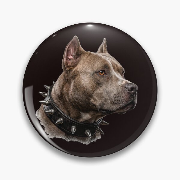 Item preview, Fierce Pitbull with Spiked Collar Graphic Art designed and sold by Angry Bunny Clinic.