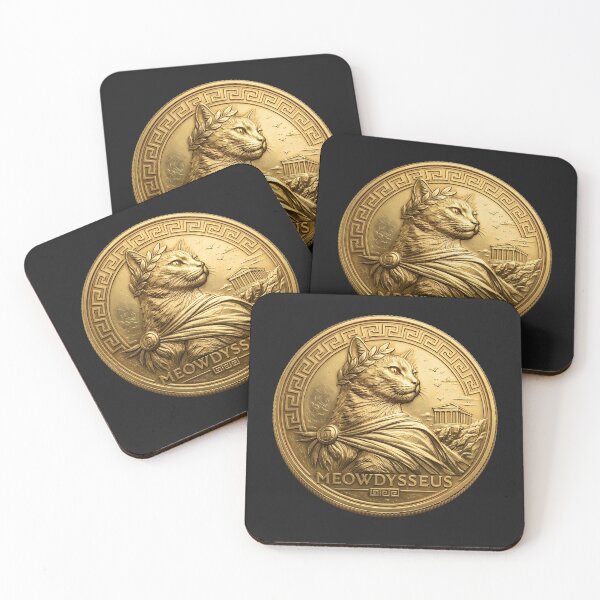 Item preview, Meowdysseus Gold Coin designed and sold by Cine Store Merch.