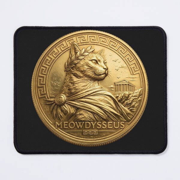 Item preview, Meowdysseus Gold Coin designed and sold by Cine Store Merch.