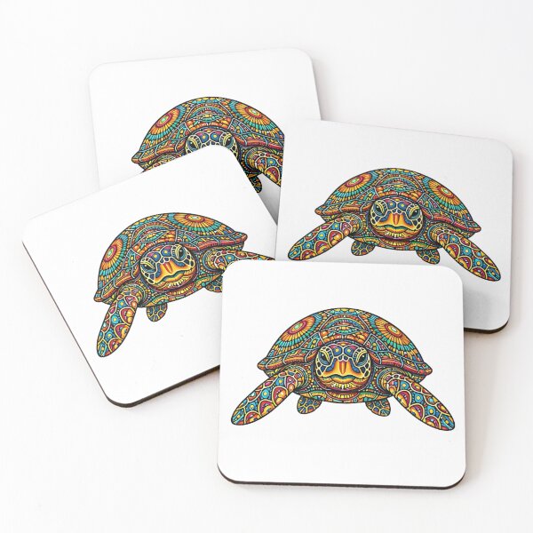 Item preview, Friendly Sea Turtle Face | Colorful Ocean Animal Art designed and sold by Zaru Art Studio.