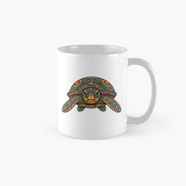 Item preview, Friendly Sea Turtle Face | Colorful Ocean Animal Art designed and sold by Zaru Zentangle Studio.