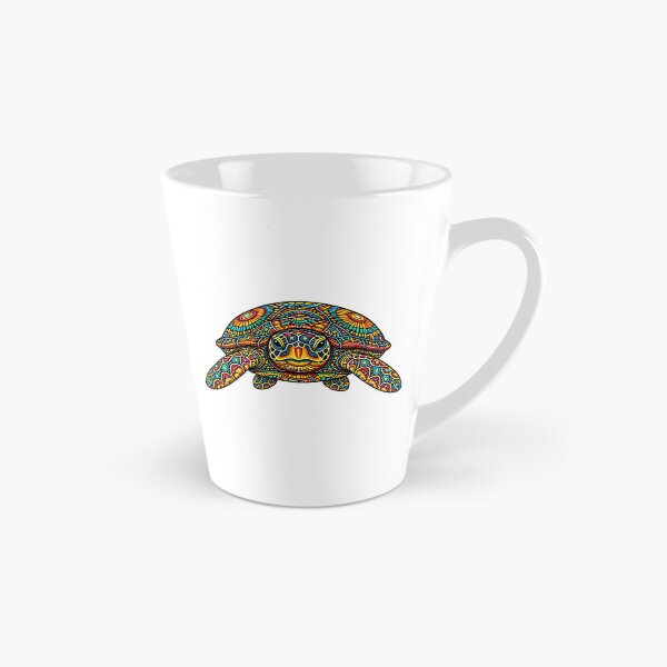 Item preview, Friendly Sea Turtle Face | Colorful Ocean Animal Art designed and sold by Zaru Zentangle Studio.