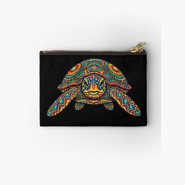 Item preview, Friendly Sea Turtle Face | Colorful Ocean Animal Art designed and sold by Zaru Zentangle Studio.