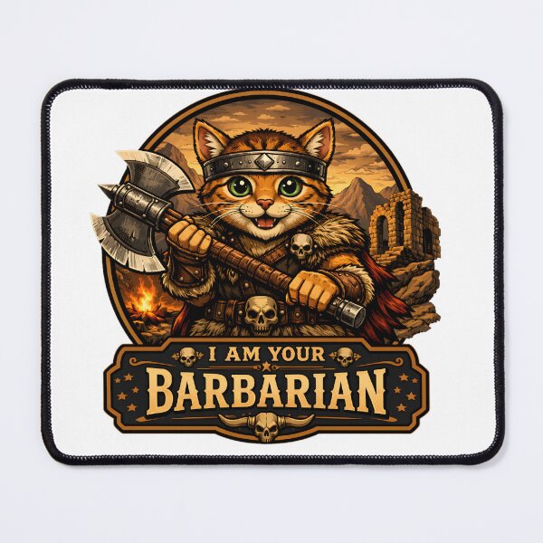 Item preview, Cute Cat Barbarian designed and sold by ZiemSynd.