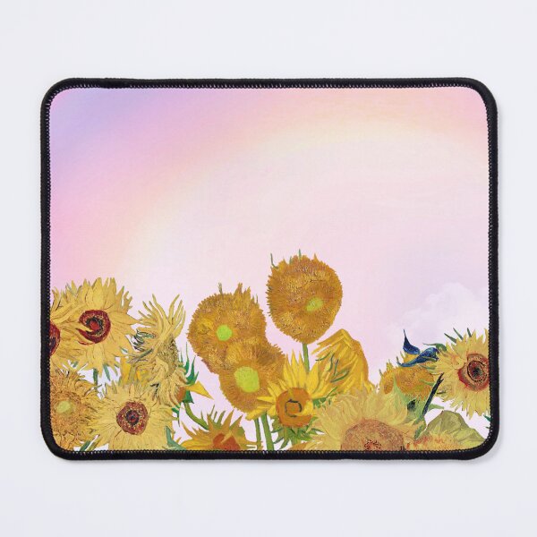 Item preview, Pastel Rainbow Sunflower Field | Colourful Floral Wall Art | Whimsical Nature Illustration | Cottagecore Aesthetic | Digital Painting designed and sold by NicoleBellal.