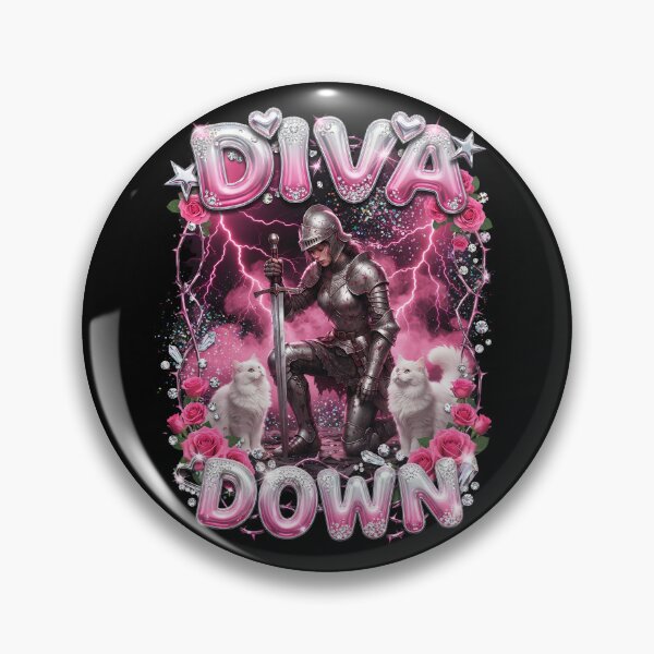 Item preview, Diva Down Pink Knight Cat Streetwear Design designed and sold by lexthelord.