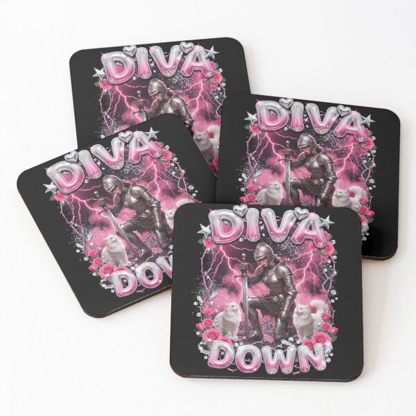 Item preview, Diva Down Pink Knight Cat Streetwear Design designed and sold by lexthelord.