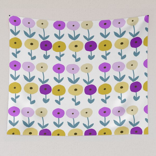 Item preview, Spring Garden Flowers Elegant Royal Purple Gold designed and sold by Designs by Sara Felton.