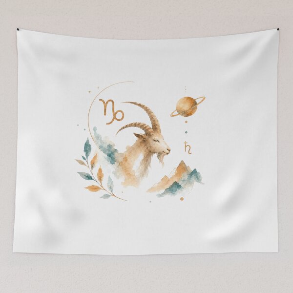 Item preview, Capricorn Watercolor Zodiac Spirit designed and sold by NucciCollective.