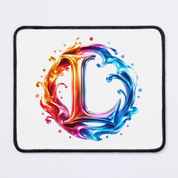 Item preview, AquaFlare Chromaflow Letter L designed and sold by BlissBlvdShop.