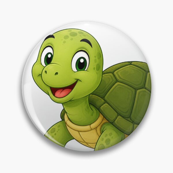 Item preview, Cute Baby Turtle Illustration – Happy Cartoon Tortoise Design designed and sold by Krzepcia.