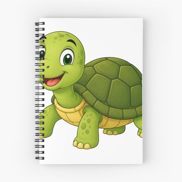 Item preview, Cute Baby Turtle Illustration – Happy Cartoon Tortoise Design designed and sold by Krzepcia.